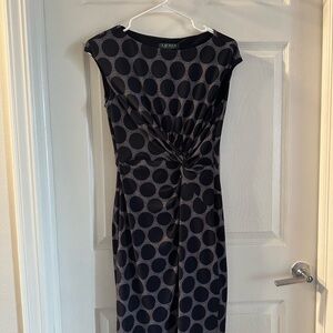 Navy Ralph Lauren Cocktail Dress with Twist Front